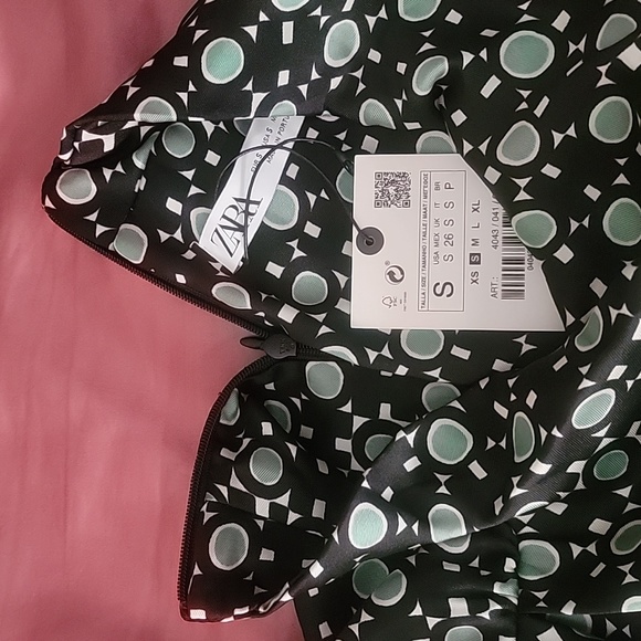 Zara Print Contemporary Long Sleeve Blouse FIRM PRICE - Picture 4 of 10